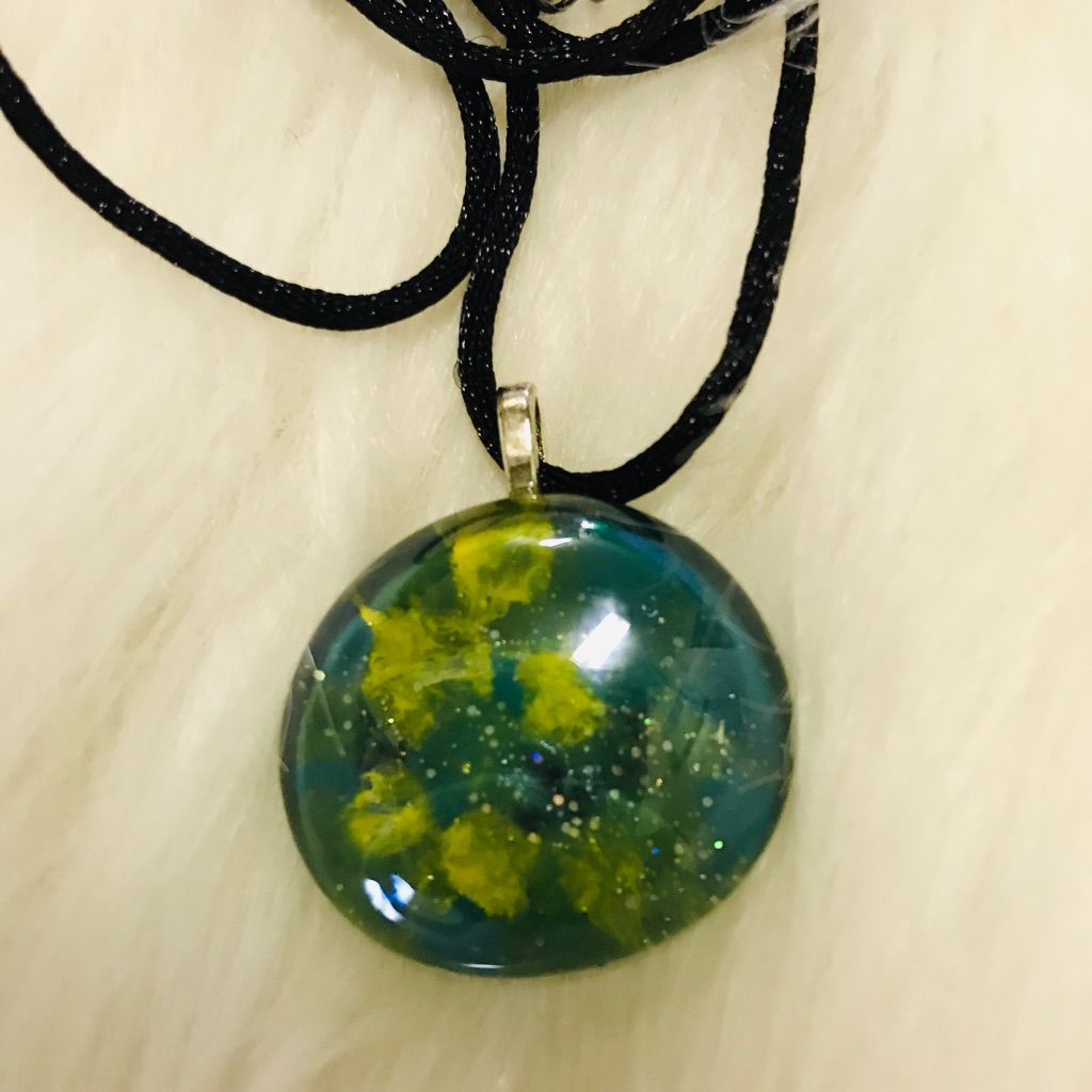 Marble Glass One Of Kind Handmade Boho Necklace